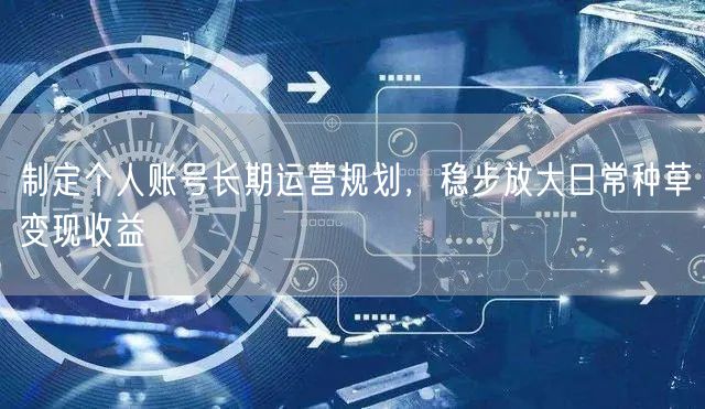 个人账号运营规划：长期策略放大种草变现收益