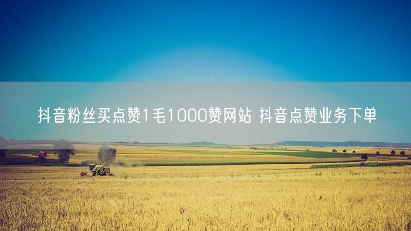 抖音粉丝买点赞1毛1000赞网站 抖音点赞业务下单