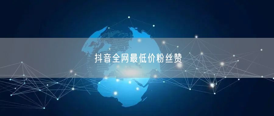 抖音全网最低价粉丝赞