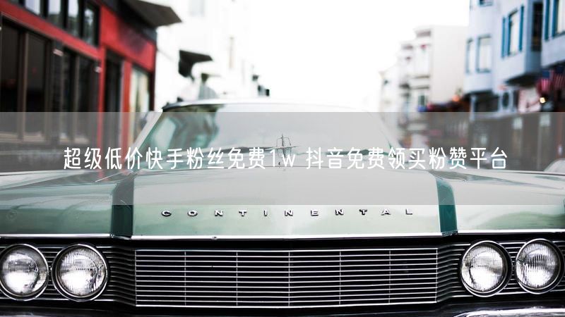 超级低价快手粉丝免费1w 抖音免费领买粉赞平台