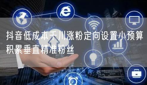 抖音低成本千川涨粉定向设置小预算积累垂直精准粉丝